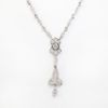 Picture of Antique Early 20th Century 14k White Gold, Old European & Rose Cut Diamond Statement Necklace