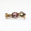 Picture of Antique 10k Gold & Silver Pearl & Rose Cut Diamonds Key Brooch