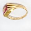 Picture of Antique 1920's Men's 10k Yellow Gold & Synthetic Ruby Freemason's Ring