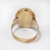 Picture of Antique Victorian Era 12k Gold & Uncarved Banded Chalcedony Signet Ring