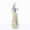 Picture of 'Girl Feeding Goose' Porcelain Figurine #1052 by Lladro