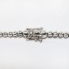 Picture of 18k White Gold Bezel Set Emerald & Diamond Necklace