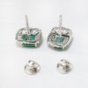 Picture of 18k Two-Tone Gold Emerald & Diamond Earrings