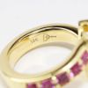 Picture of 18k Yellow Gold Diamond & Sapphire Bypass Ring