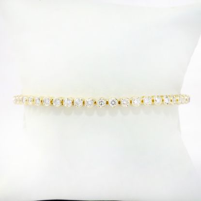 Picture of 14k Yellow Gold Diamond Tennis Bracelet 