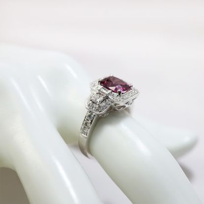 Picture of 14k White Gold Sapphire and Diamond Ring