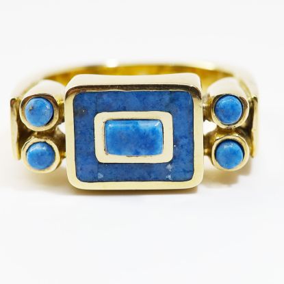 Picture of 14k Yellow Gold Turquoise Ring