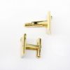 Picture of 18k Yellow Gold & Emerald Mid-Century Cufflinks 