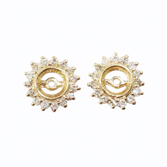 Picture of 14k Yellow Gold Diamond Earring Jackets 