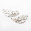 Picture of 14k White Gold & Diamond Branch Shaped Dangle Earrings 