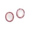 Picture of 14k White Gold Rose Quartz & Tourmaline Earrings 