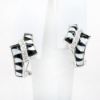 Picture of 14k White Gold Diamond, Mother of Pearl, & Black Onyx Earrings 