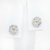 Picture of 14k White Gold Diamond Flower Studs 