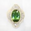 Picture of Custom 14k Yellow Gold Tourmaline & Diamond Ring 