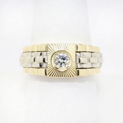 Picture of 14k Two Tone Gold Diamond Men's Ring 