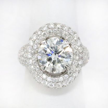Picture of 18k White Gold 3.02CT Diamond Engagement Ring 