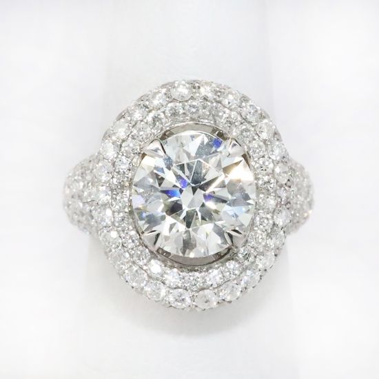Picture of 18k White Gold 3.02CT Diamond Engagement Ring 