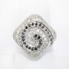 Picture of 14k White Gold , Colorless & Black Diamond Ring 
