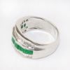 Picture of 18k White Gold Emerald & Diamond Ring 