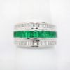 Picture of 18k White Gold Emerald & Diamond Ring 