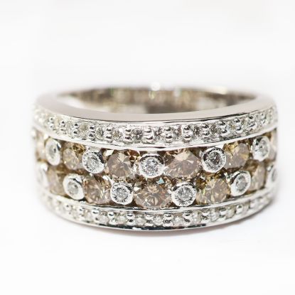 Picture of 14k White Gold Bezel Set Diamond Ring