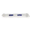 Picture of Art Deco Era Platinum, Diamond & Blue Sapphire Pendant Necklace