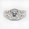 Picture of Vintage 14k White Gold Filigree & Diamond Engagement Ring