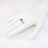 Picture of Antique 18k White Gold Filigree, Diamond & Synthetic Sapphire Ring
