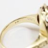 Picture of Victorian Revival 14k Yellow Gold, Black Enamel & Diamond Statement Ring 