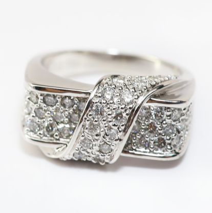 Picture of 14k White Gold Pavé Set Diamond Ring