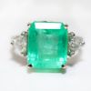 Picture of Platinum Emerald and Diamond Ring 