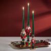 Picture of 8" Red & Green Nutcracker Taper Candle Holder