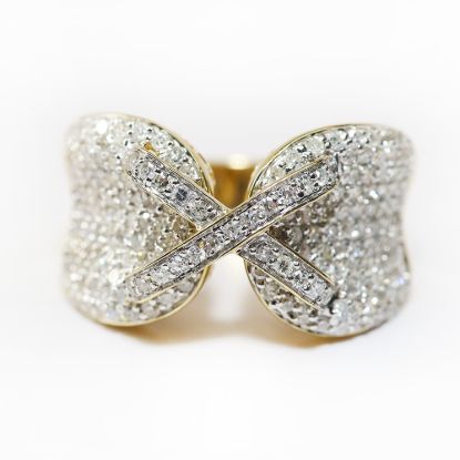 Picture of 14k Yellow Gold Pavé Set Diamond Ring
