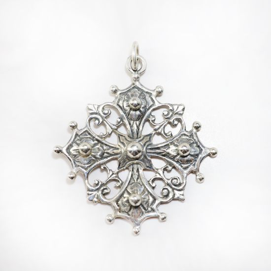 Picture of Vintage Gothic Inspired Sterling Silver Cross Pendant by Guglielmo Cini