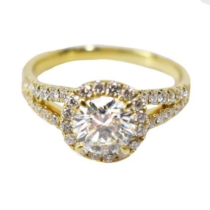 Picture of 18k Yellow Gold 1Ct Diamond Engagement Ring 
