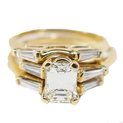 Picture of 14k Yellow Gold Diamond Bridal Set