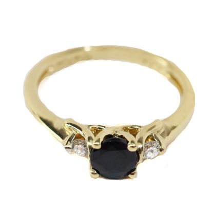 Picture of 14k Yellow Gold Sapphire and Diamond Ring