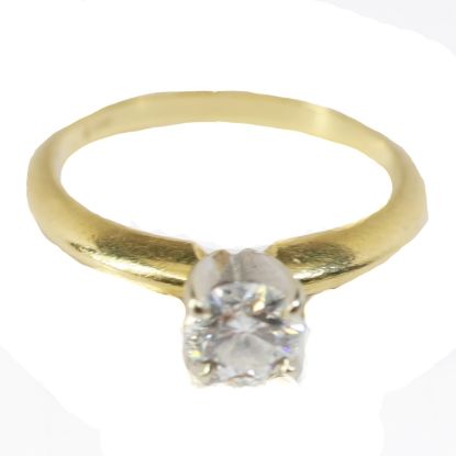Picture of 14k Yellow Gold Diamond Solitaire Ring