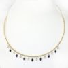 Picture of 14k Two-Tone Gold Beads, Sapphire & Diamond Charms Necklace