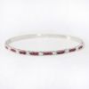 Picture of 14k White Gold, Diamond & Ruby Bangle 