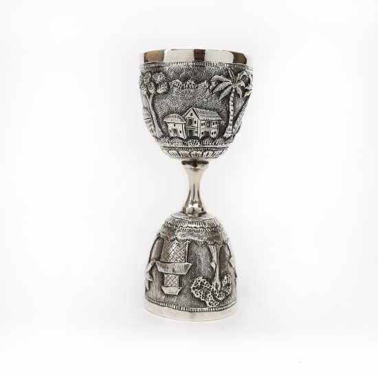 Picture of Vintage Middle Eastern Silver Double Sided Jigger