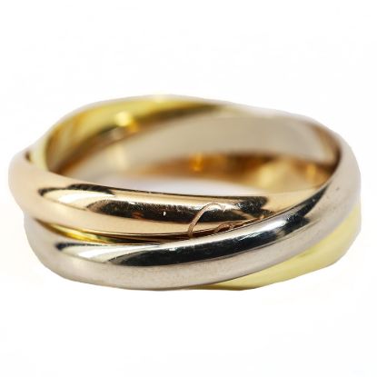 Picture of 18k Tri-Colored Gold Cartier Bands