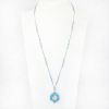 Picture of Antique Swiss Sterling Silver, Marcasite & Guilloche Enamel Watch Necklace