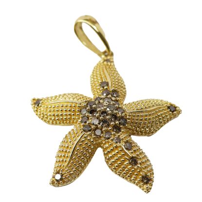 Picture of 14k Yellow Gold Diamond Pendant 