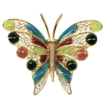 Picture of 18k Yellow Gold Butterfly Brooch