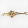 Picture of Antique Edwardian Era 10k Gold Amethyst, Pearl & Mother of Pearl Lavalier Pendant Necklace