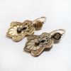 Picture of Antique Victorian 9k Gold, Black Enamel & Diamond Earrings