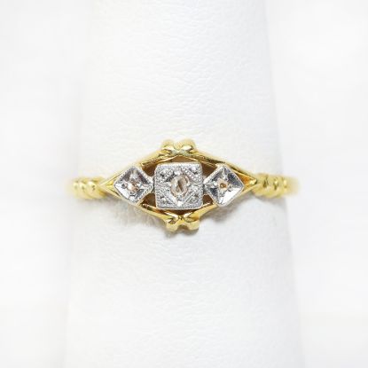 Picture of Antique Early 20th Century 18k Gold, Platinum & Diamond Ring