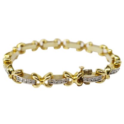 Picture of 14k Two-Tone Gold Diamond Bracelet