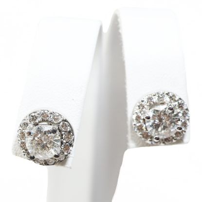 Picture of 14k White Gold Diamond Earrings